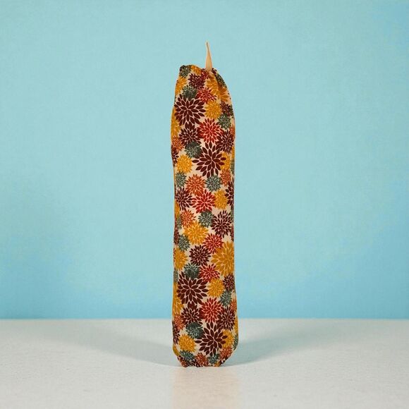 Grocery Bag Holder: Plastic Bag Organizer, Floral Dahlias Orange Yellow Blue - Picture 6 of 6